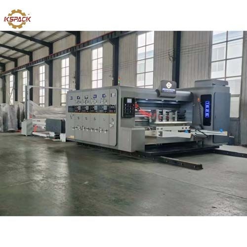Auto 4 Colors Corrugated Box Printing Machine Die Cut With Slotting