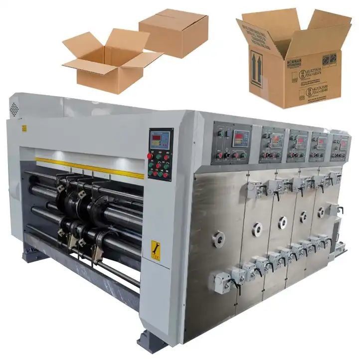 Plate Size 1200x2400mm Corrugated Box Printing Machine With Electric Or PLC Control System And Voltage 380V50Hz For Production