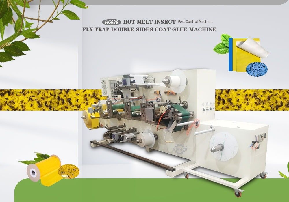 1000-1500pcs hour yellow sticky trap board making machine featuring hot melting device 80KG or 150KGS designed for operation