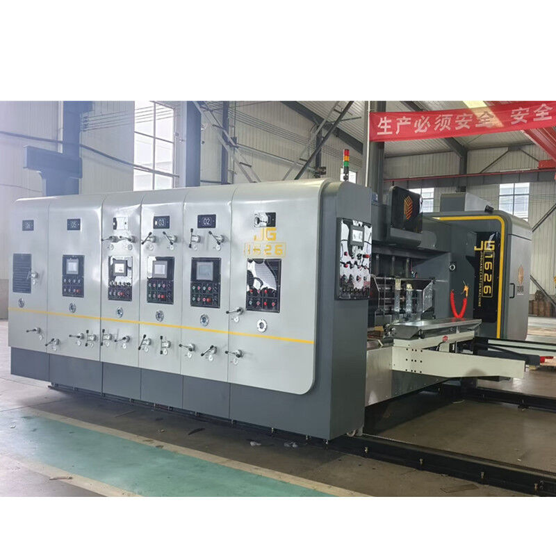 PLC Control Corrugated Board Flexo Print 4 Color Print Die Cutter Slotter Machine