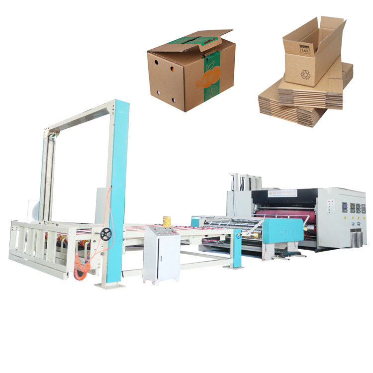 Die Cutting 1 Colors Corrugated Box Printing Machine With Stacker