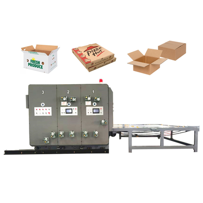Machine de découpe, rainage, impression flexographique et alimentation semi-automatique de carton ondulé